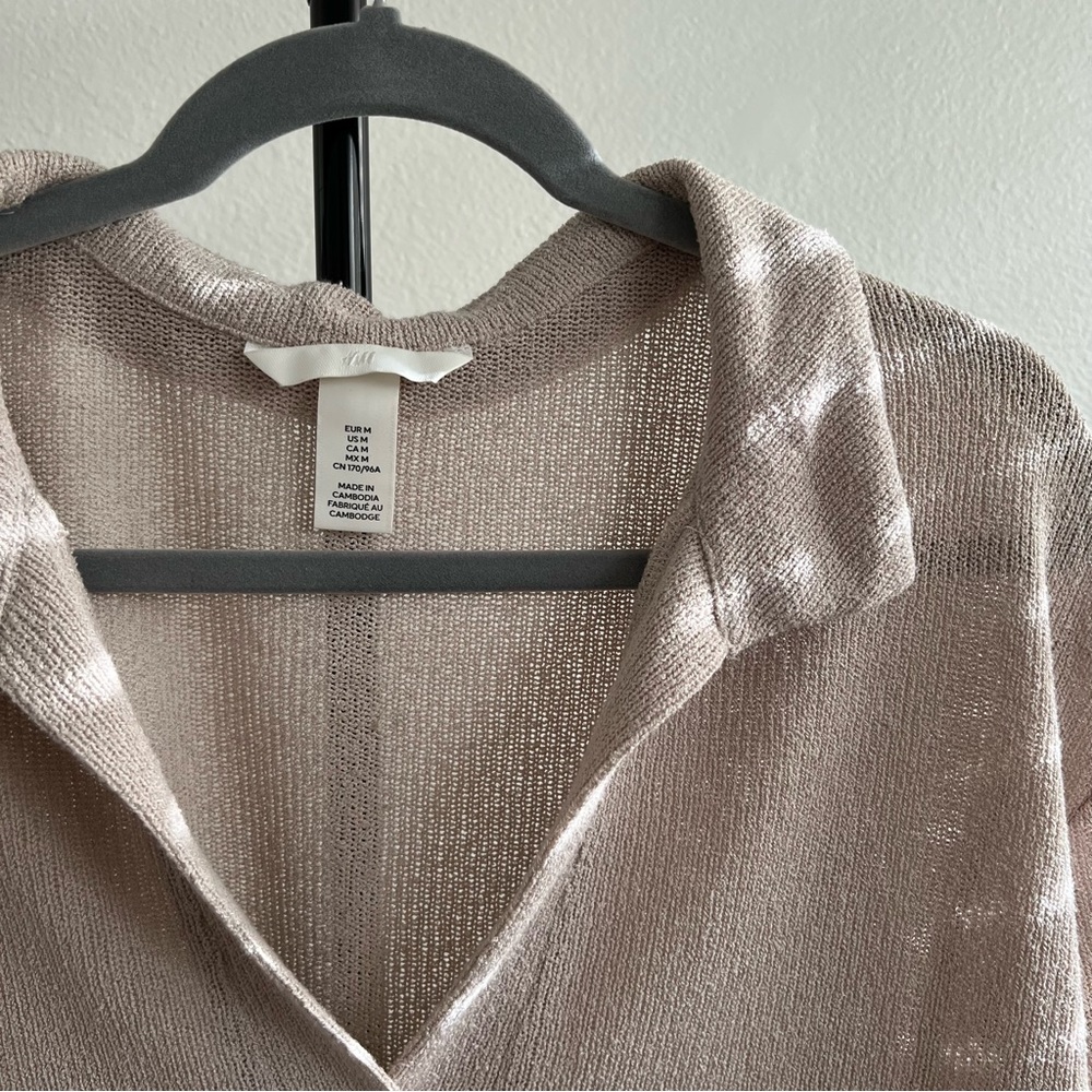 Lightweight Slightly Oversized Cropped Collared S… - image 2